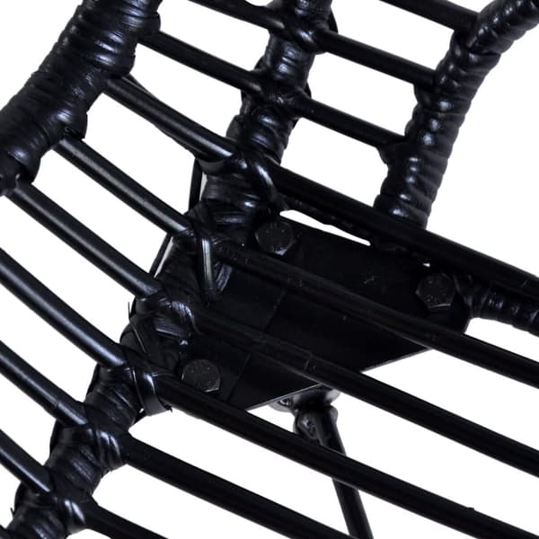 vidaXL spisebordsstole 4 stk. naturligt rattan sort -  Spisebordsstole