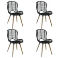 Miniatyrbillede 1 af 8: vidaXL spisebordsstole 4 stk. naturligt rattan sort -  Spisebordsstole