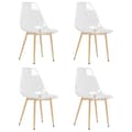 Miniatyrbillede 3 af 8: vidaXL spisebordsstole 4 stk. PET transparent -  Spisebordsstole