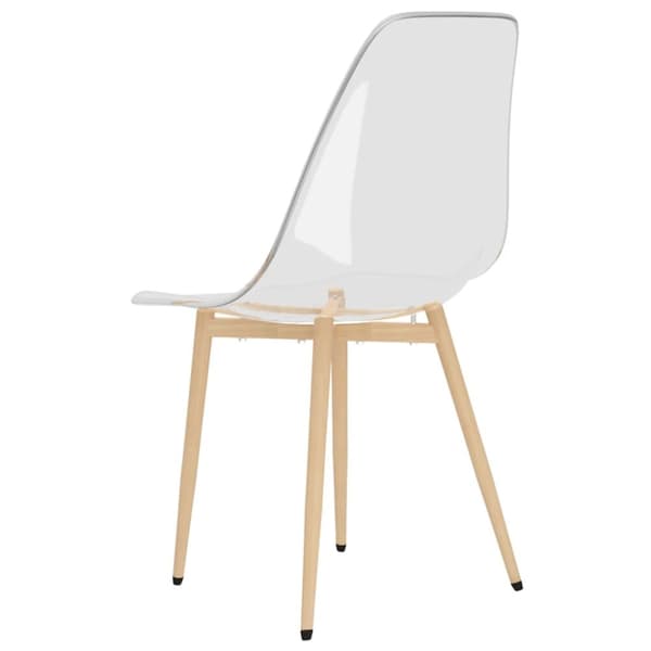 vidaXL spisebordsstole 4 stk. PET transparent -  Spisebordsstole