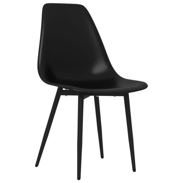 vidaXL spisebordsstole 6 stk. PP sort -  Spisebordsstole