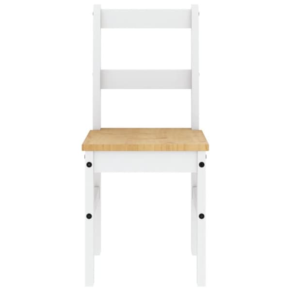 vidaXL spisebordsstole 2 stk. Panama 40x46x90 cm massivt fyrretræ hvid -  Spisebordsstole