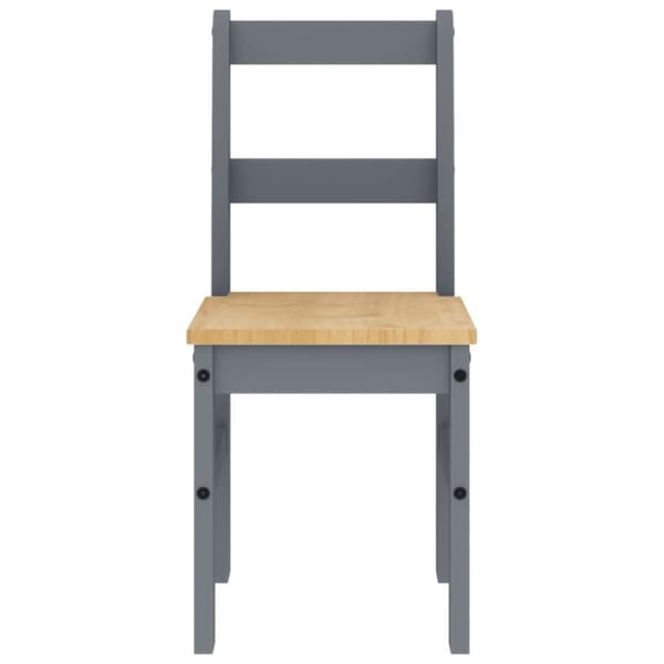 vidaXL Matstolar 2 st Panama grå 40x46x90 cm massiv furu -  Matstolar & Köksstolar