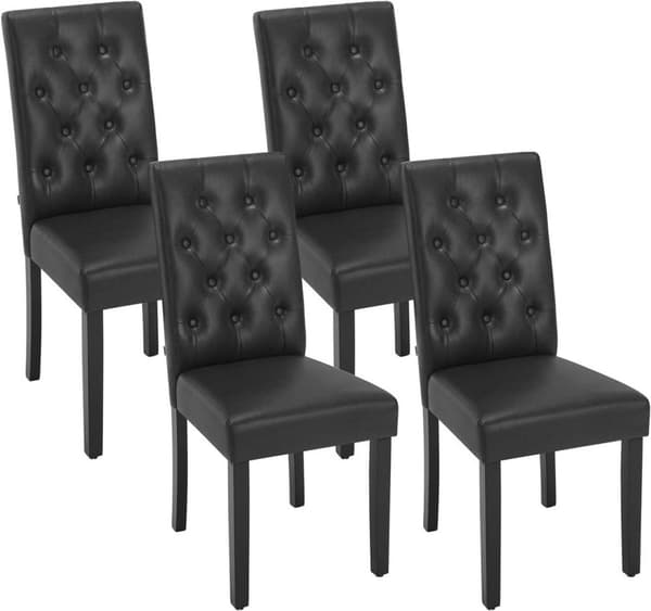 Rootz-ruokailuhuoneen tuolit - Keittiötuolit - Mukavat istuimet - Ergonominen muotoilu, helppohoitoisuus, korkea kestävyys - keinonahka ja massiivipuu