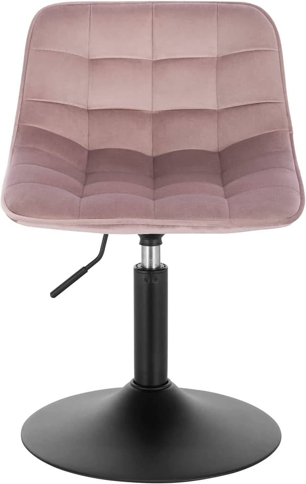 Rootz Velvet metallibaarijakkara - Työpöytäjakkara - Säädettävä baarituoli - Kestävä, mukava, ergonominen - 35 cm x 42,5 cm, korkeus 60,5 cm - 72 cm