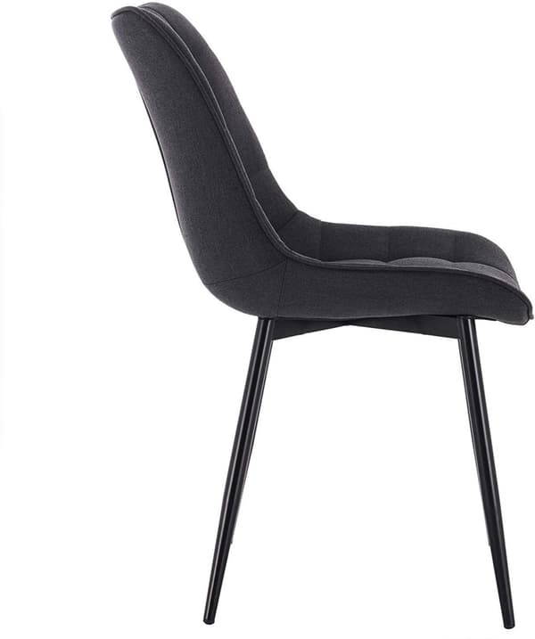 Rootz moderna matstolar i linne - metallben - bekväma sittplatser - hållbara och robusta - mångsidig design - 85,5 cm x 46 cm x 40,5 cm