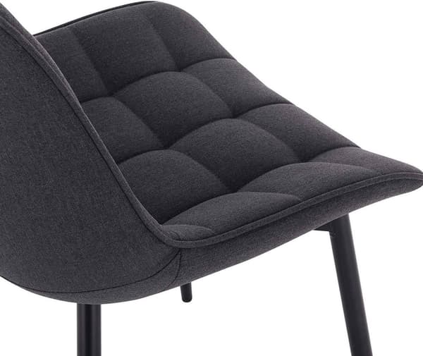 Rootz moderna matstolar i linne - metallben - bekväma sittplatser - hållbara och robusta - mångsidig design - 85,5 cm x 46 cm x 40,5 cm