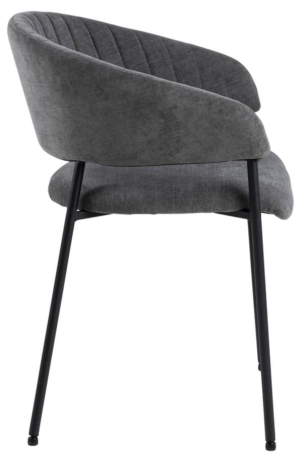 2 x Ann spisestuestol med armlæn grå.