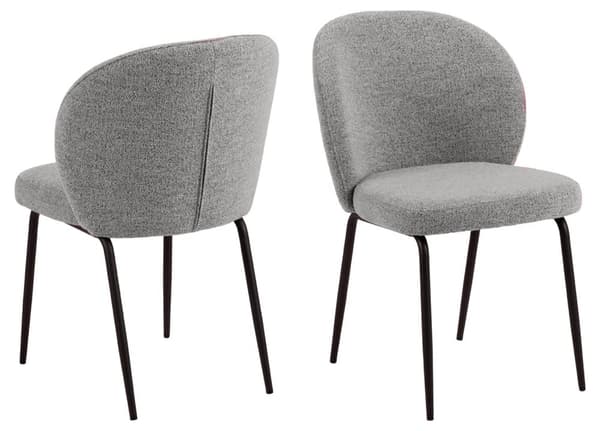 2 x Patricia spisestuestol grå.