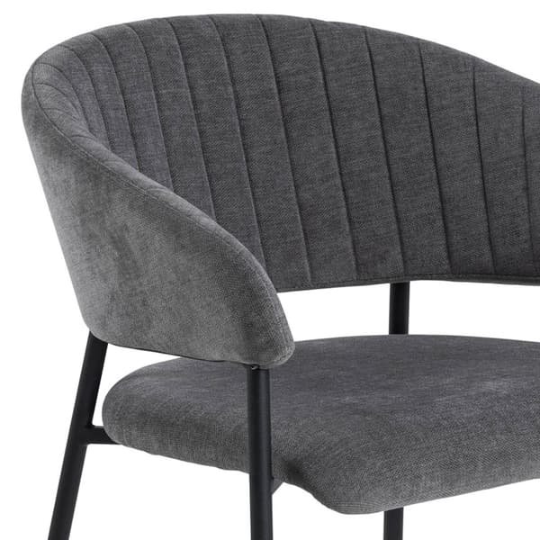 2 x Ann spisestuestoler med armlener grå.