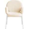 Miniatyrbillede 5 af 11: Stol Scandi polstret, Bouclé-stof - creme,Sæt med 6 stk.