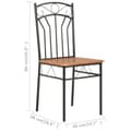 Miniatyrbillede 10 af 10: The Living Store spisebordsstole 2 stk. MDF brun -  Spisebordsstole