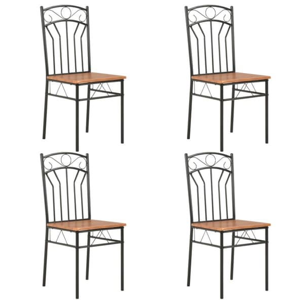 The Living Store Matstolar 4 st brun MDF -  Matstolar & Köksstolar