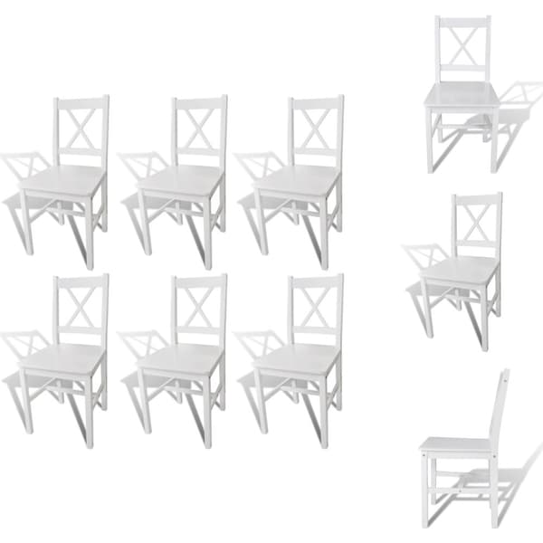 Keittiön & ruokapöydän tuolit - Living Ruokapöydän tuolit 6 kpl valkoinen mänty