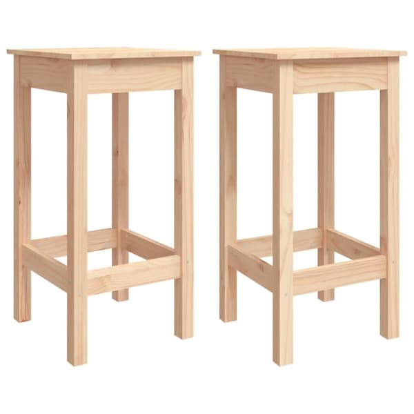 Keittiön & ruokapöydän tuolit - Living Baarituolit 2 kpl 40x40x78 cm täysi mänty
