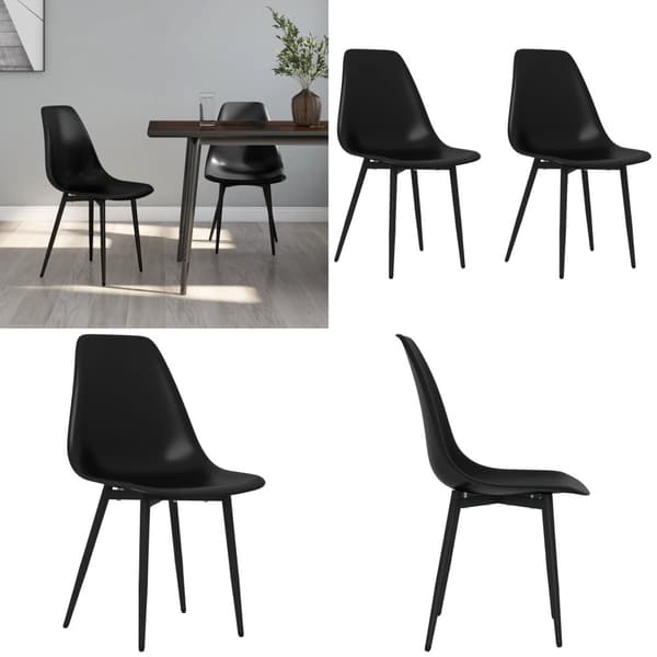 Ruokatuolit 2 kpl musta PP - Ruokatuoli - Ruokatuolit - Home & Living