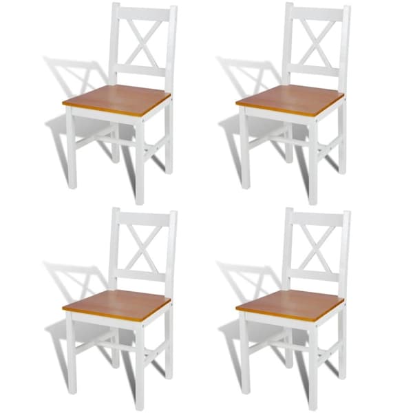 Ruokapöydän tuolit 4 kpl valkoinen mänty - Ruokatuoli - Ruokatuolit - Home & Living