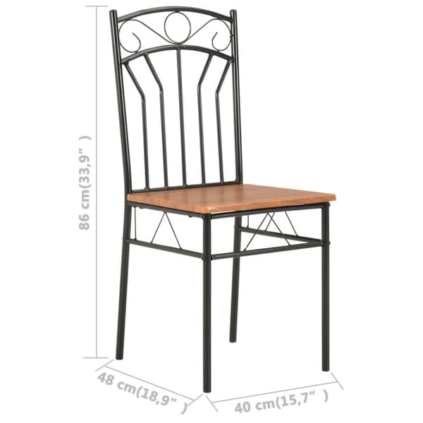 Spisebordsstole 2 stk. MDF brun - Spisebordsstol - Spisebordsstole - Home & Living