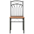 Pikkukuva 4 / 10: Ruokapöydän tuolit 4 kpl ruskea MDF - Ruokatuoli - Ruokatuolit - Home & Living