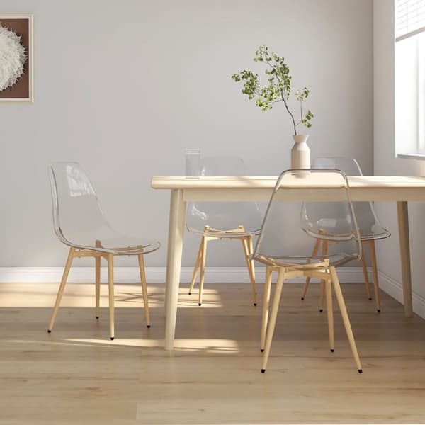 Ruokatuolit 4 kpl läpinäkyvä PET - Ruokatuoli - Ruokatuolit - Home & Living