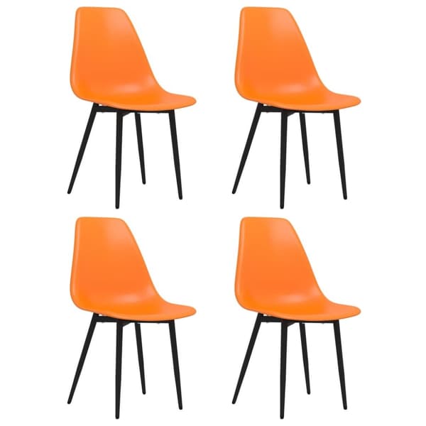 Ruokatuolit 4 kpl oranssi PP