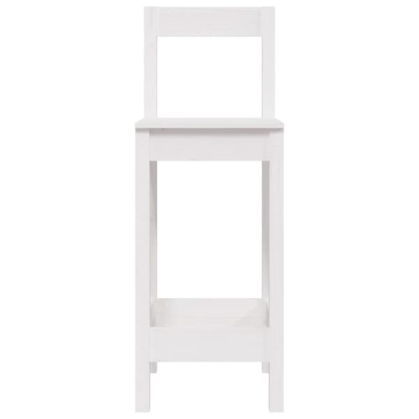 Baarituolit 2 kpl valkoinen 40x41,5x112 cm täysi mänty