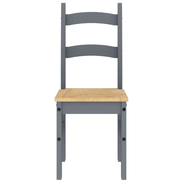 Ruokatuolit 2 kpl harmaa 40x46x99 cm täysi mänty