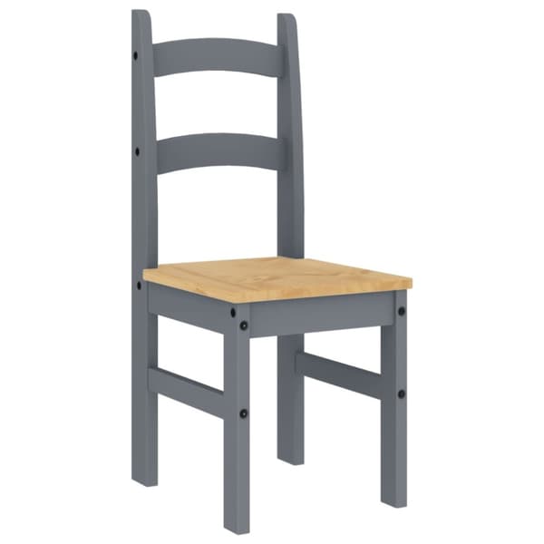 Ruokatuolit 2 kpl harmaa 40x46x99 cm täysi mänty