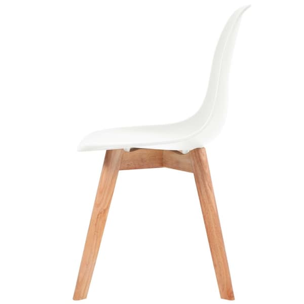 spisebordsstole 6 stk. plastik hvid