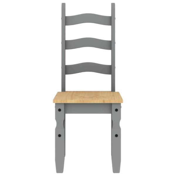 Ruokatuolit 2 kpl Corona harmaa 42x47x107 cm täysi mänty