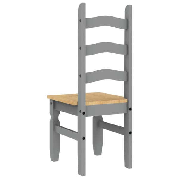 Ruokatuolit 2 kpl Corona harmaa 42x47x107 cm täysi mänty