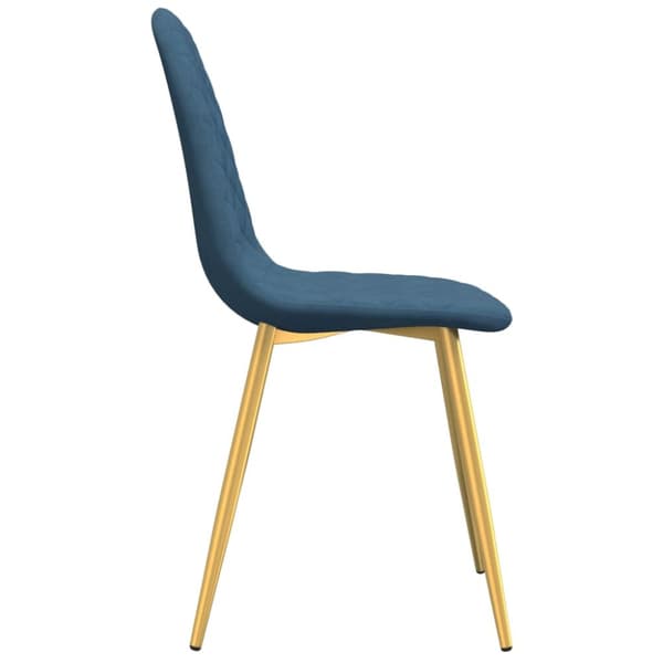 spisebordsstole 4 stk. velour blå
