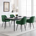 Miniatyrbild 2 av 9: Rootz Velvet Dining Chair - Elegant stol - Bekväm sittplats - Lyxig känsla - Robust konstruktion - Ergonomisk design - 56cm x 83,5cm x 53cm