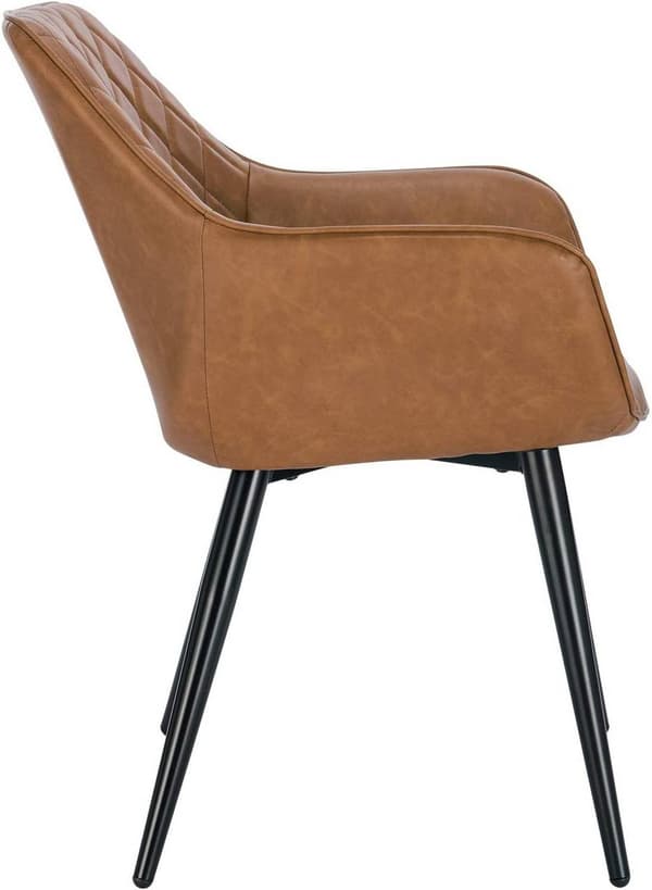 Rootz sæt med 4 polstrede spisestuestole - Lænestole - Imiteret læderstole - Komfortable og ergonomiske - Holdbar og stabil - Alsidig stil - 84 cm x 4