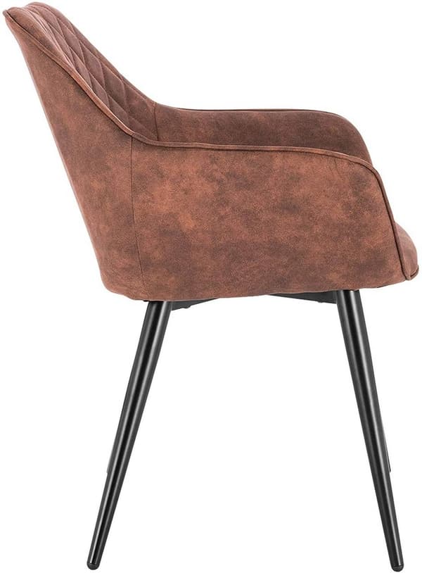 Rootz Sæt med 2 polstrede spisestuestole - Lænestole - Stofstole - Superkomfortable - Holdbar konstruktion - Justerbare fødder - 84cm x 41cm x 45cm