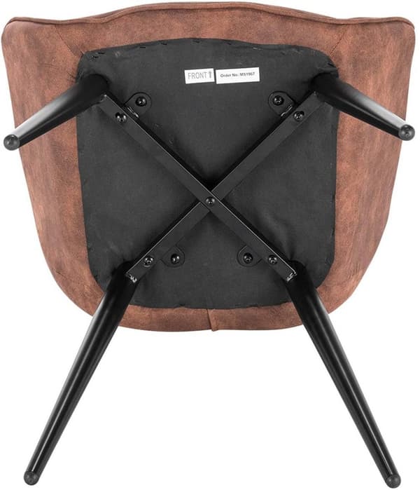 Rootz Sæt med 2 polstrede spisestuestole - Lænestole - Stofstole - Superkomfortable - Holdbar konstruktion - Justerbare fødder - 84cm x 41cm x 45cm