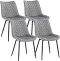 Miniatyrbild 1 av 7: Rootz Velvet Matstolar - Eleganta stolar - Bekväma sittplatser - Slitstark, Ergonomisk, Anti-Slip - 46cm x 40,5cm x 85,5cm