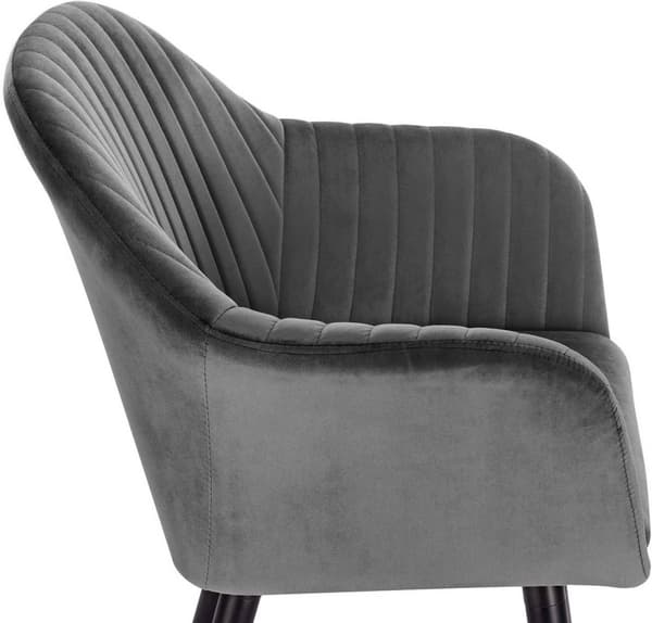 Ergonomisk spisestuestol Rootz - Komfortable siddepladser - Stilfulde møbler - Fløjlsbetrukket - Nem at samle - Støtter op til 120 kg - 81 cm x 40 cm