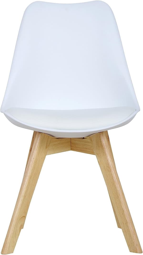 Rootz sæt med 2 spisestuestole - Køkkenstole - Komfortable siddepladser - Højdensitetsskum - Massive træben - Gulvbeskyttelse - 48cm x 42cm x 82cm