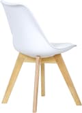Miniatyrbillede 5 af 8: Rootz sæt med 2 spisestuestole - Køkkenstole - Komfortable siddepladser - Højdensitetsskum - Massive træben - Gulvbeskyttelse - 48cm x 42cm x 82cm