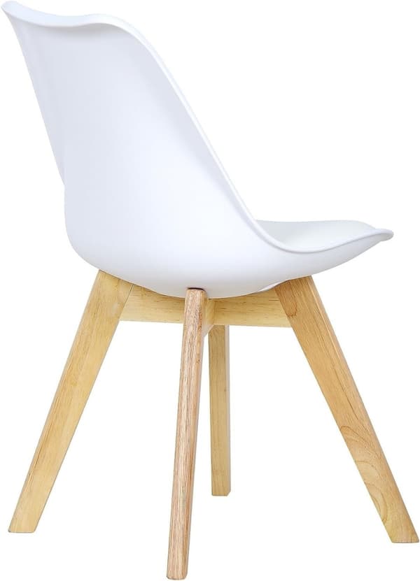Rootz sæt med 2 spisestuestole - Køkkenstole - Komfortable siddepladser - Højdensitetsskum - Massive træben - Gulvbeskyttelse - 48cm x 42cm x 82cm