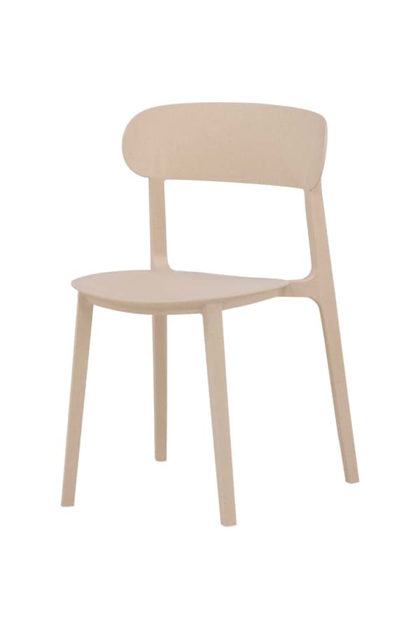 4 x  Åstol spisestuestol plast beige.
