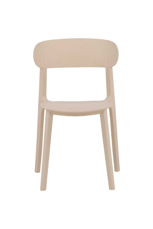 4 x  Åstol spisestuestol plast beige.