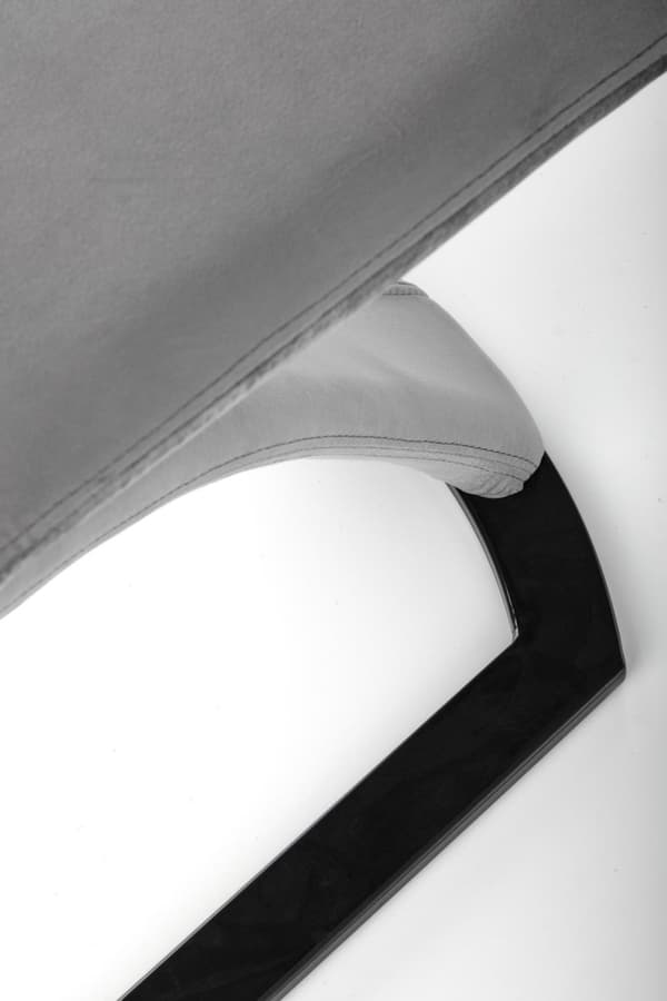 Spisestol - fløjl stof - 46x102x61 cm - grå