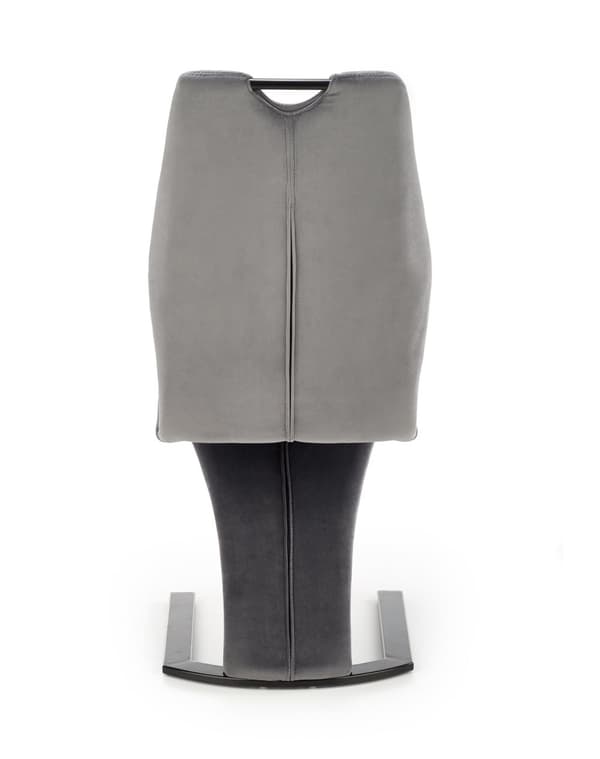 Spisestol - fløjl stof - 46x102x61 cm - grå