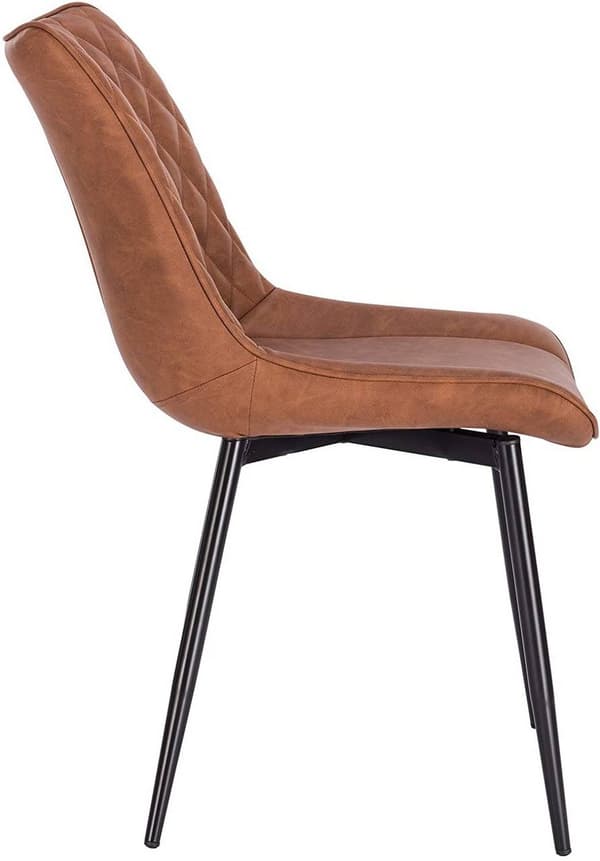 Rootz sæt med 4 spisestuestole - Køkkenstole - Moderne siddepladser - Holdbart metalstel - Ergonomisk design - Let at rengøre - 46cm x 40,5cm x 85,5cm