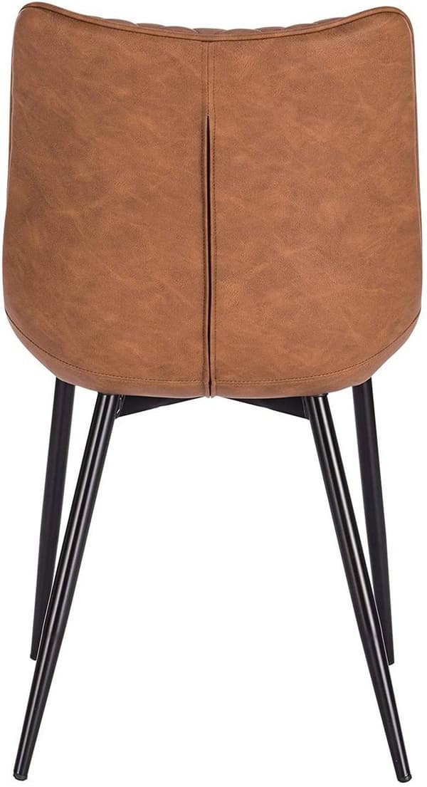 Rootz sæt med 4 spisestuestole - Køkkenstole - Moderne siddepladser - Holdbart metalstel - Ergonomisk design - Let at rengøre - 46cm x 40,5cm x 85,5cm