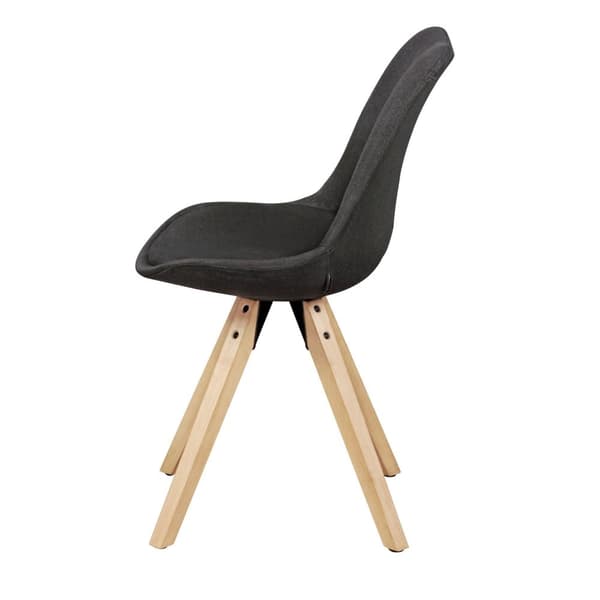 Rootz 2-delade matstolar - Köksstolar - Moderna stolar - Tygöverdrag - 49cm x 87cm x 52cm - Elegant design - Bekväm stoppning - Hållbara träben