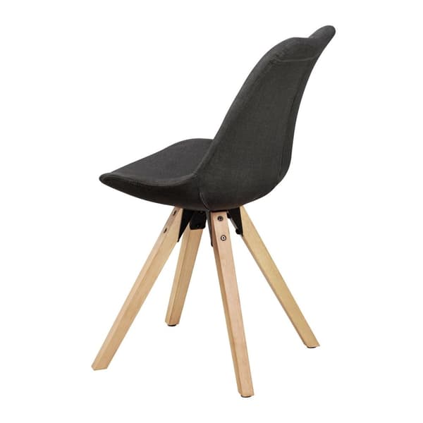 Rootz 2-delade matstolar - Köksstolar - Moderna stolar - Tygöverdrag - 49cm x 87cm x 52cm - Elegant design - Bekväm stoppning - Hållbara träben
