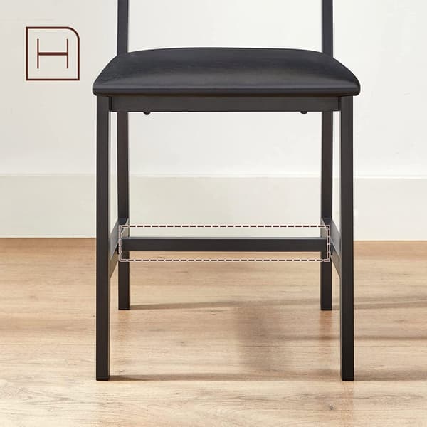 Rootz 2-delade matstolar - Vintage Brun-Svart - Spånskiva stålskum - Bekväma sittplatser - Robust konstruktion - Enkel montering - 43,4 cm x 43 cm x 9
